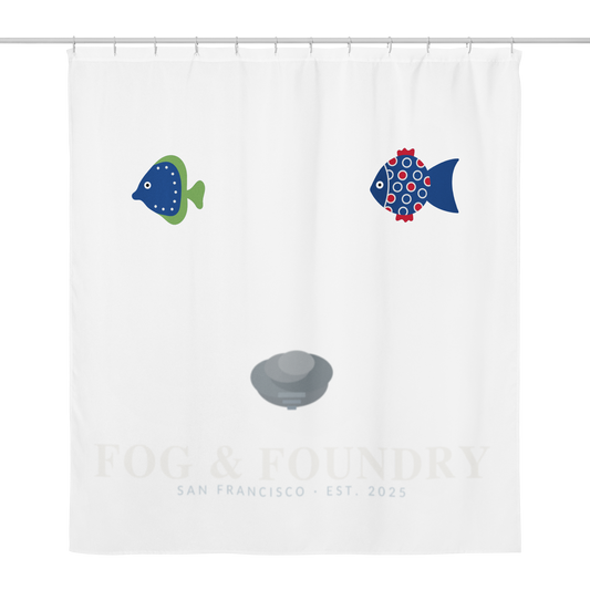 Water-resistant shower curtain 71x74 front — Fog & Foundry