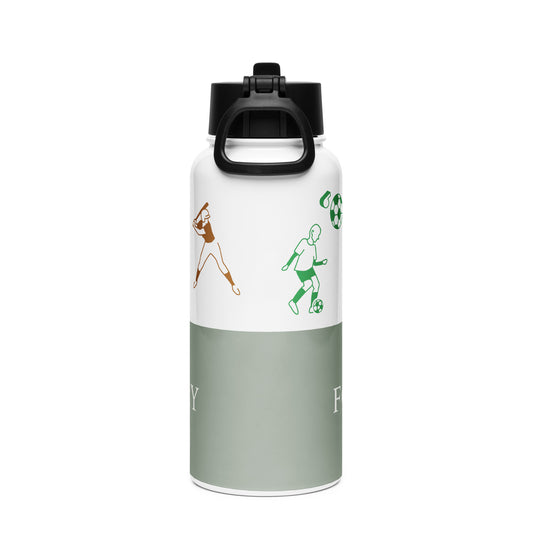 Marina Sage water bottle 32oz back — Fog & Foundry
