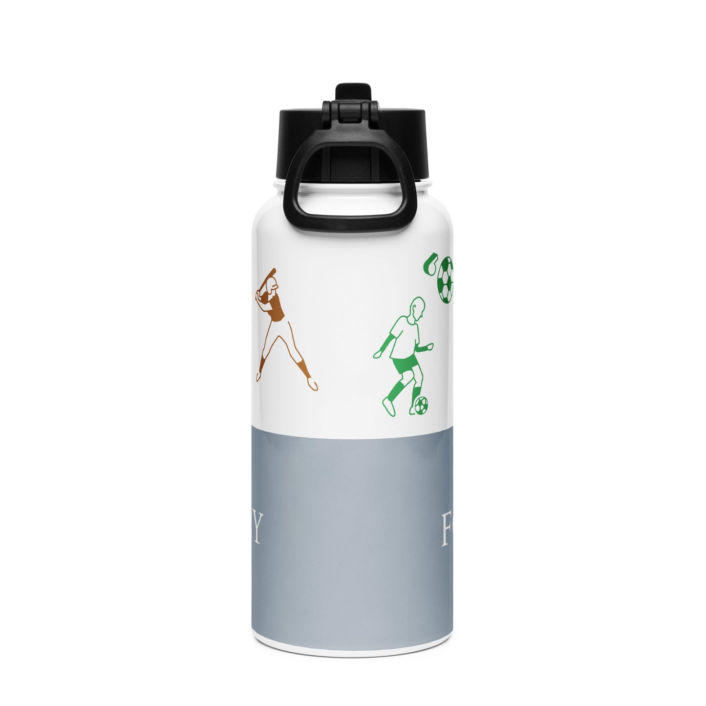 Ocean Beach water bottle 32oz back — Fog & Foundry