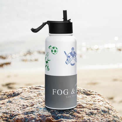 Sunset Charcoal water bottle 32oz right — Fog & Foundry