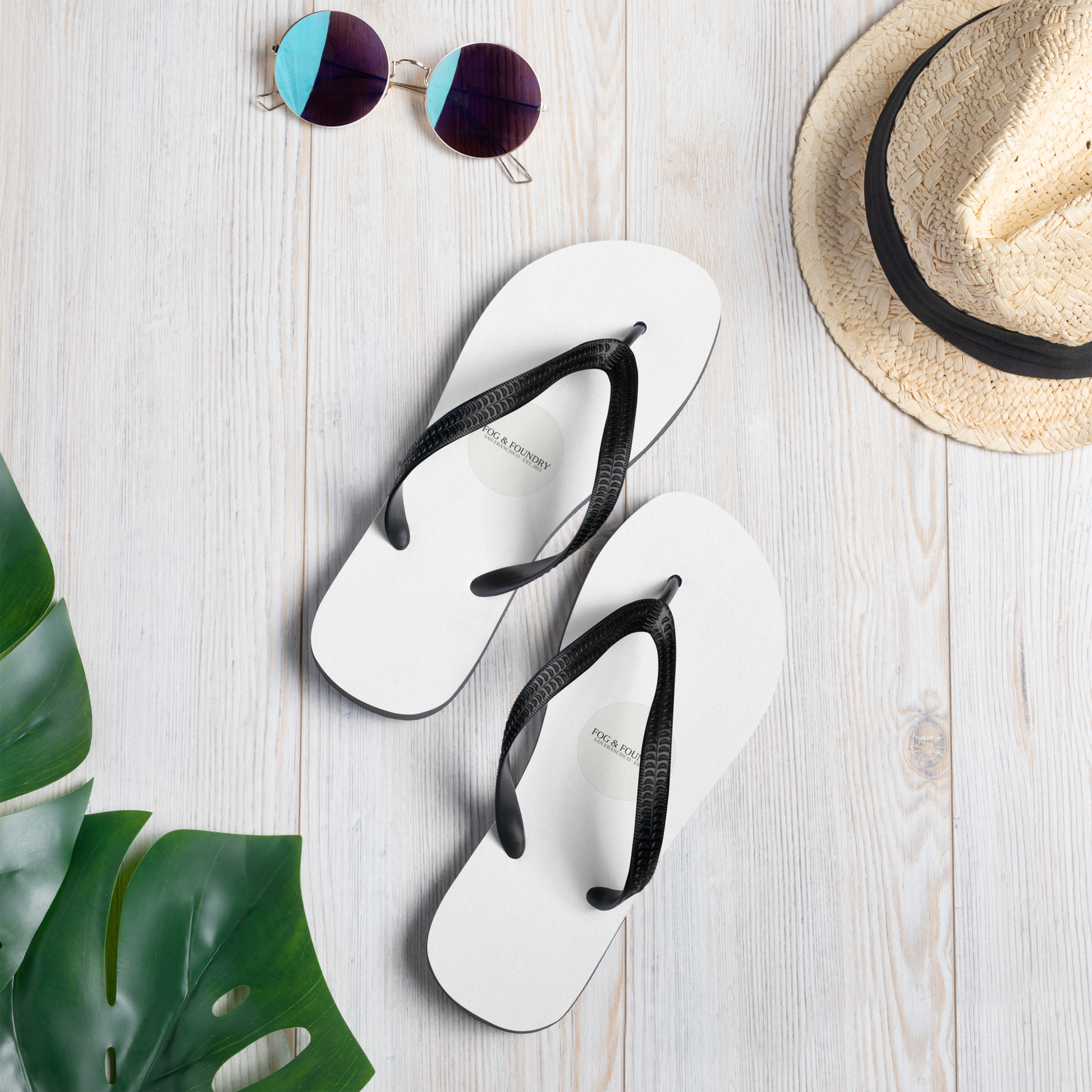 Fog & Foundry flip-flops lifestyle view 1