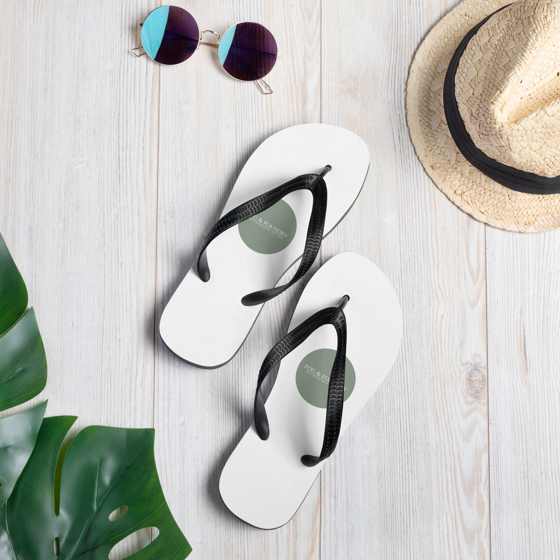 Fog & Foundry flip-flops lifestyle view 1