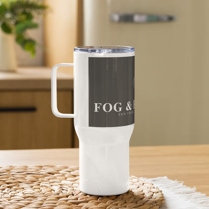 Travel mug with handle 25oz right — Fog & Foundry