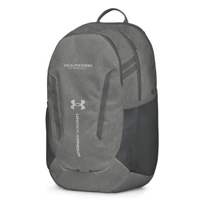Water-resistant backpack castlerock left front — Fog & Foundry