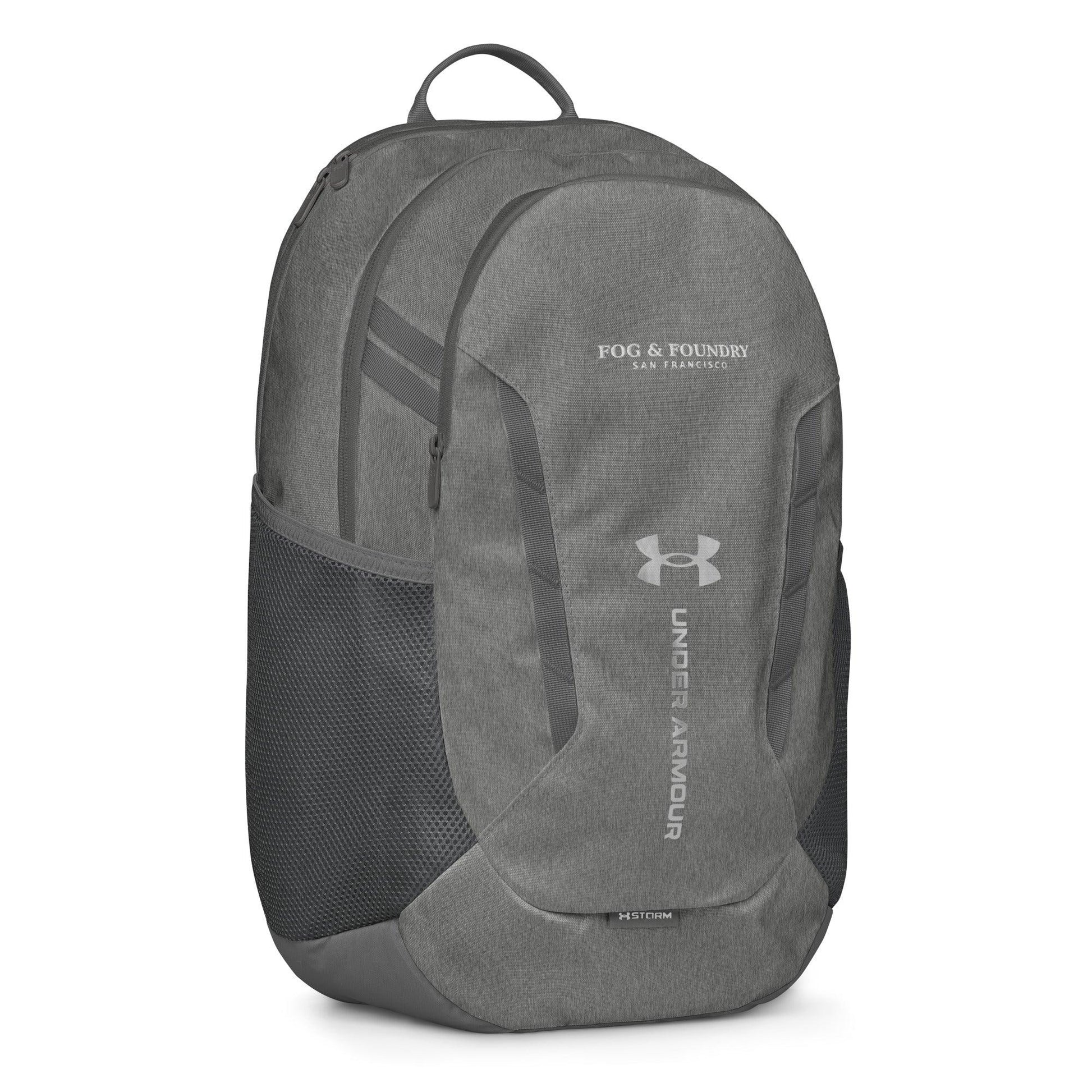 Water-resistant backpack castlerock right front — Fog & Foundry