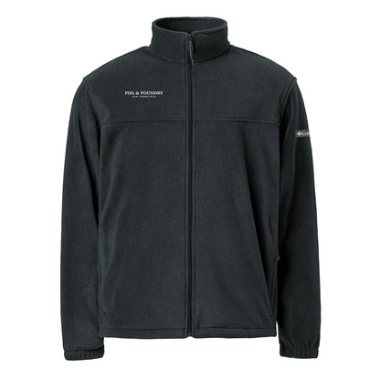 Columbia fleece zip jacket black front — Fog & Foundry