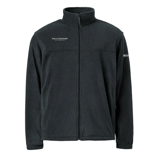 Columbia fleece zip jacket black front — Fog & Foundry
