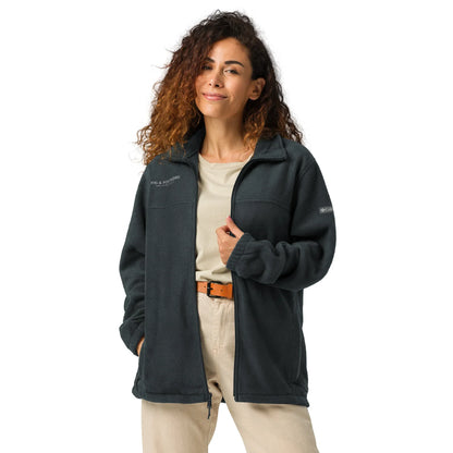 Columbia fleece zip jacket black front view 2 — Fog & Foundry