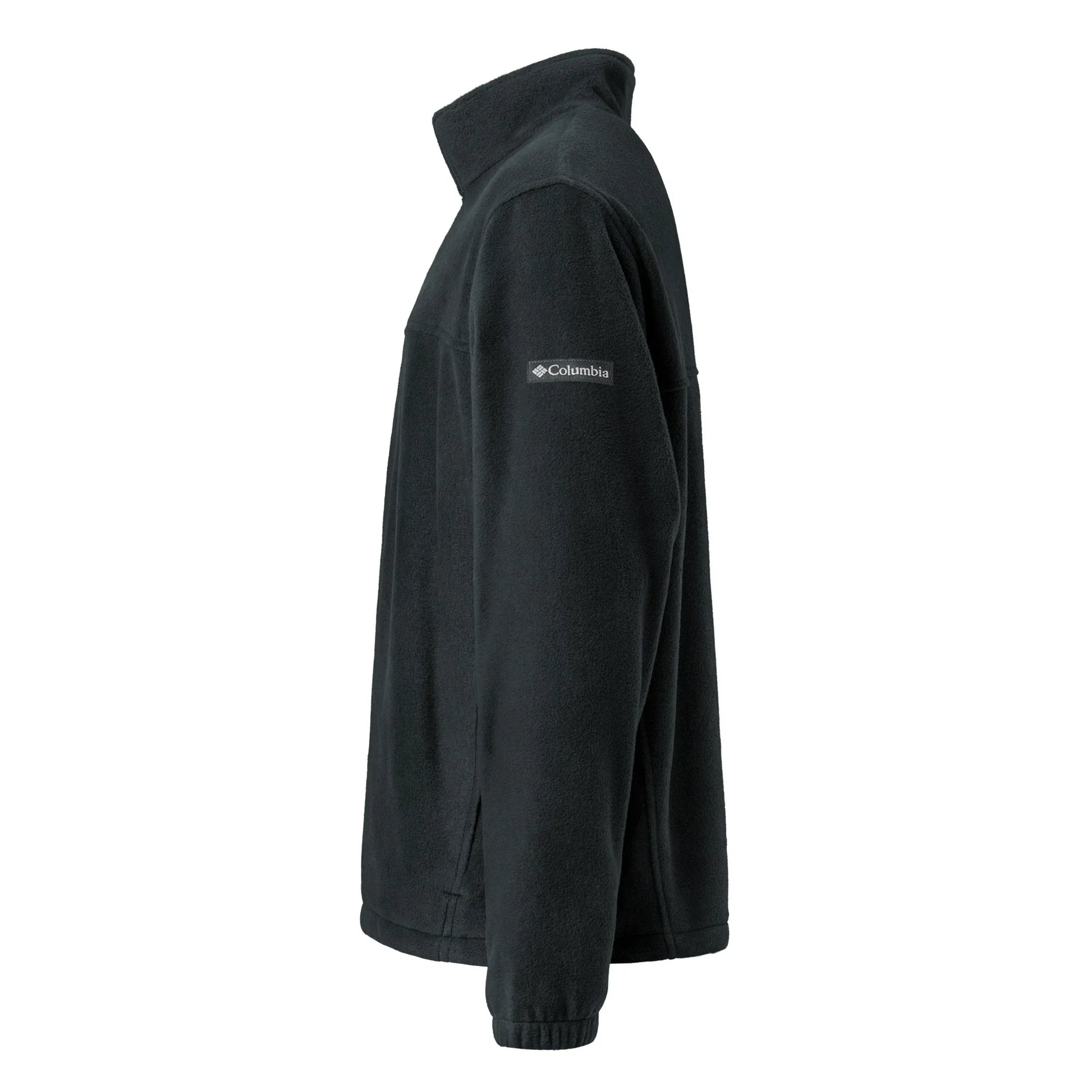 Columbia fleece zip jacket black left — Fog & Foundry
