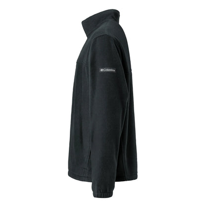 Columbia fleece zip jacket black left — Fog & Foundry
