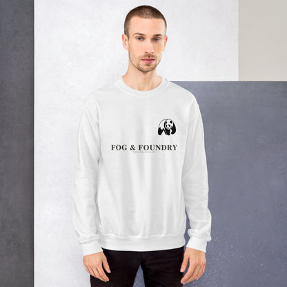 Heavyweight cotton pullover sweatshirt white front view 4 — Fog & Foundry