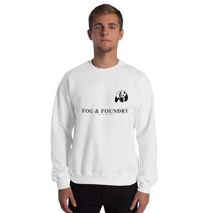 Heavyweight cotton pullover sweatshirt white front view 5 — Fog & Foundry