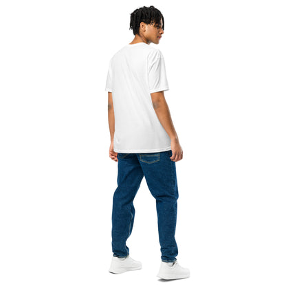 Fitted t-shirt for everyone white back — Fog & Foundry