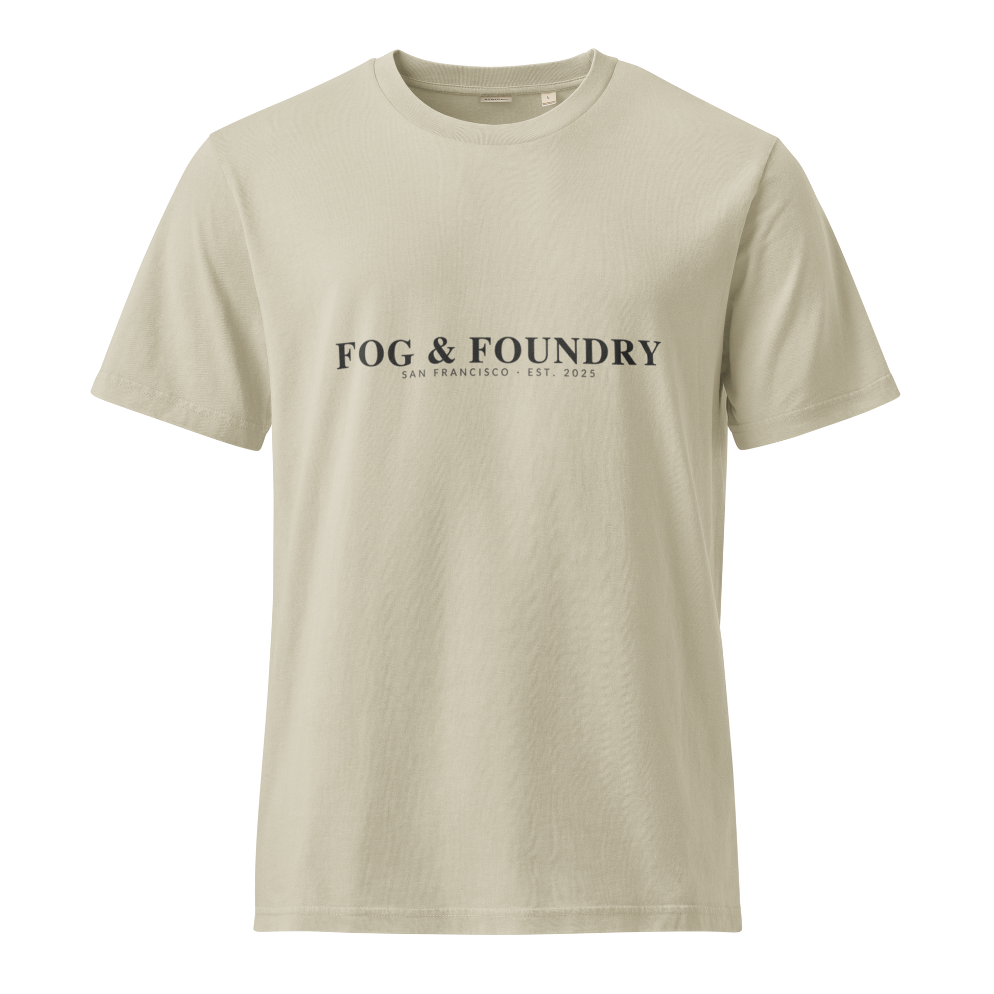 Basic cool garment-dyed t-shirt front view 2 — Fog & Foundry