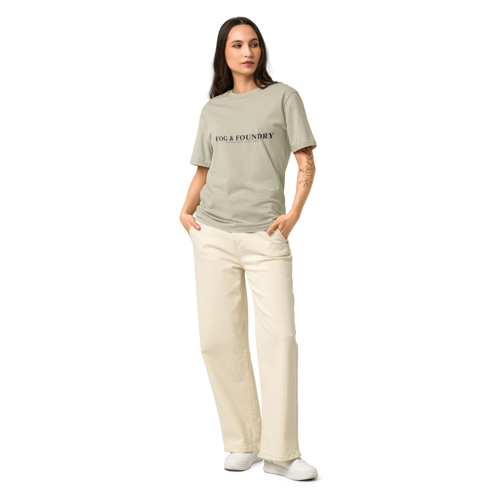 Basic cool garment-dyed t-shirt front — Fog & Foundry