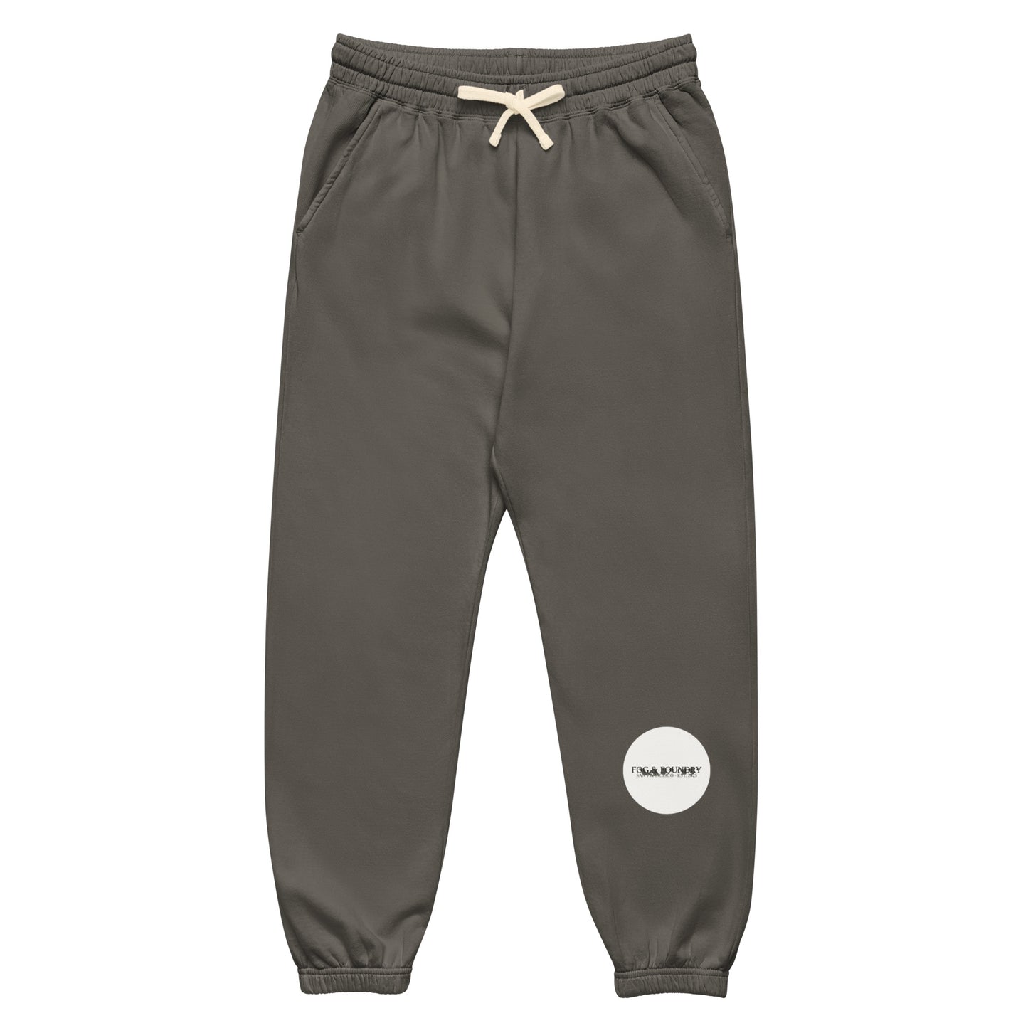 Garment-dyed fleece sweatpants pepper front — Fog & Foundry
