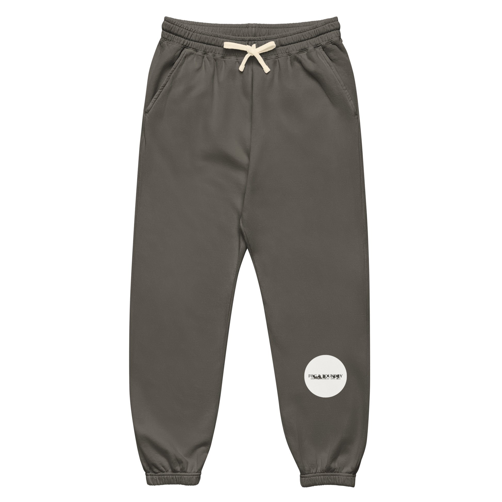 Garment-dyed fleece sweatpants pepper front — Fog & Foundry