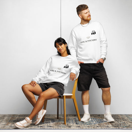 Crew neck sweatshirt navy front — Fog & Foundry