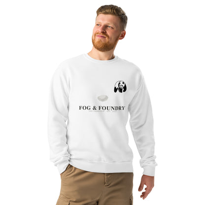 Crew neck sweatshirt navy front view 3 — Fog & Foundry