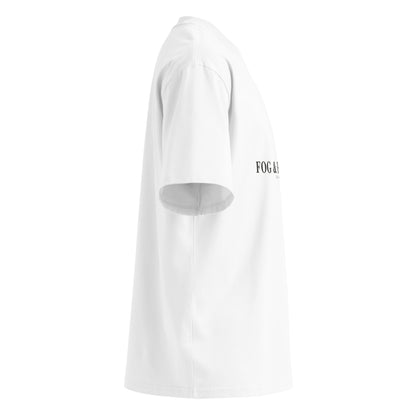 Organic cotton oversized high-neck tee white right — Fog & Foundry