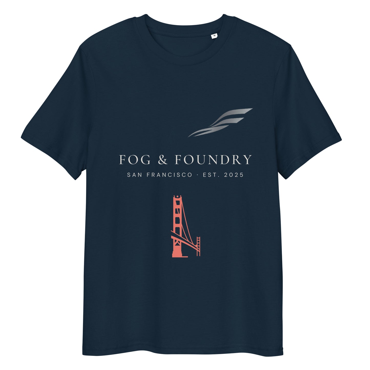 Sweetheart organic cotton tee french navy front view 2 — Fog & Foundry