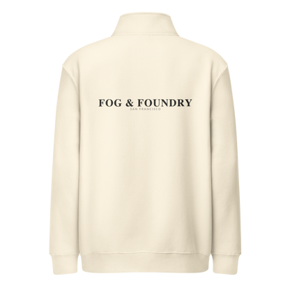 Premium quarter-zip sweatshirt sandshell back — Fog & Foundry