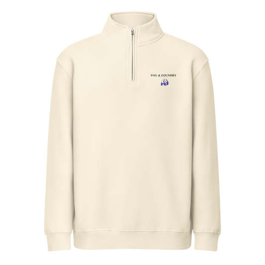 Premium quarter-zip sweatshirt sandshell front — Fog & Foundry