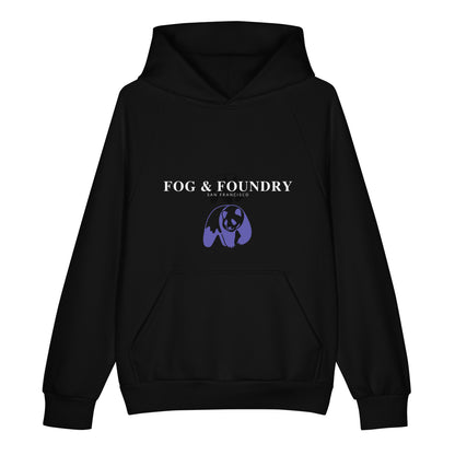Super heavyweight hoodie black front — Fog & Foundry
