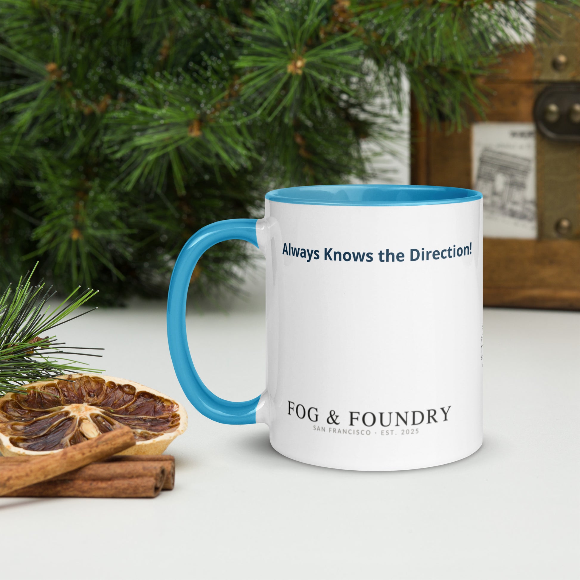 The Best Dad Ever mug blue 11oz left — Fog & Foundry