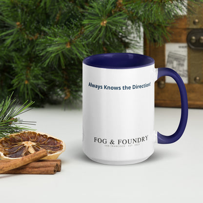 The Best Dad Ever mug dark blue 15oz right — Fog & Foundry