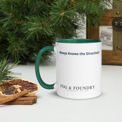 The Best Dad Ever mug dark green 11oz left — Fog & Foundry