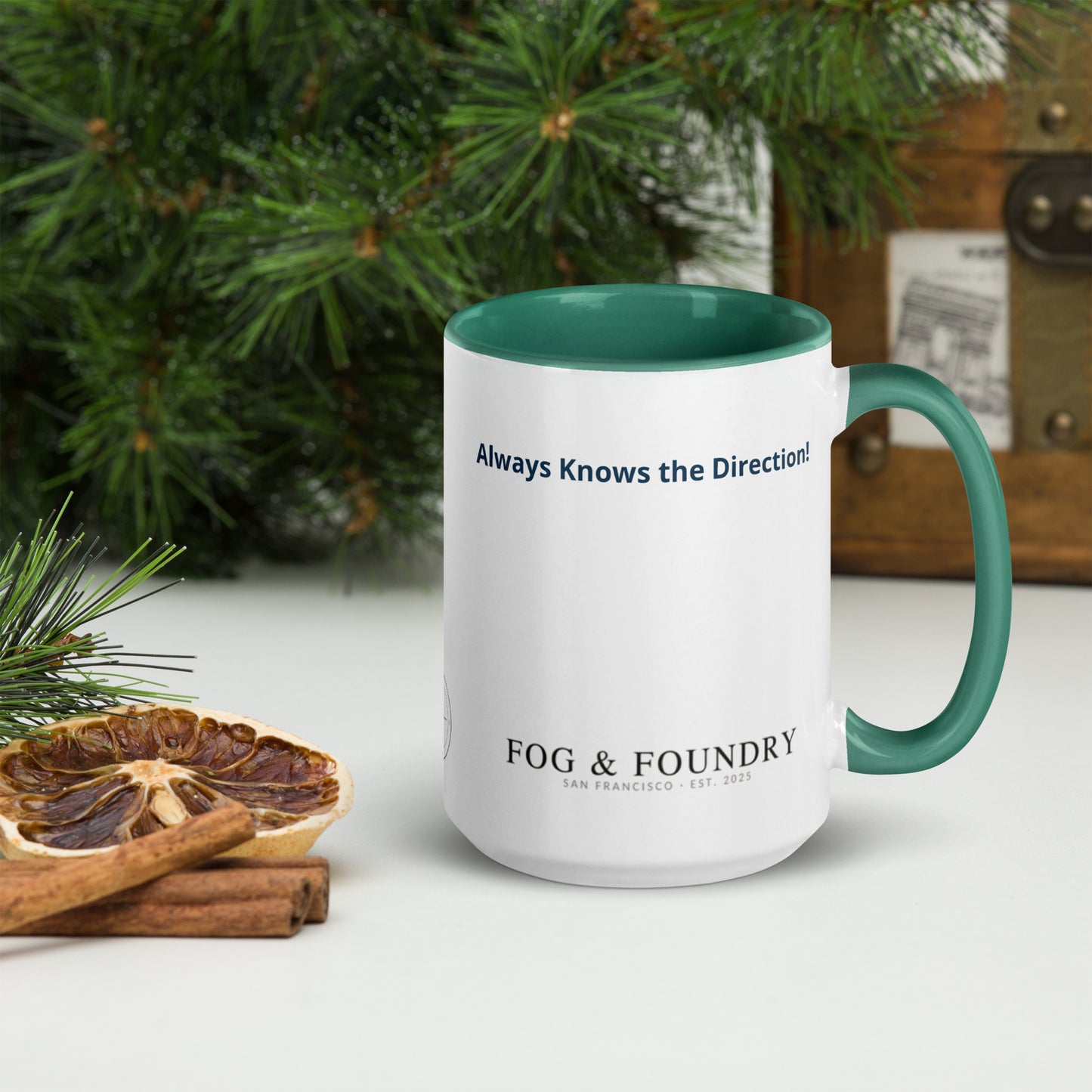 The Best Dad Ever mug dark green 15oz right — Fog & Foundry