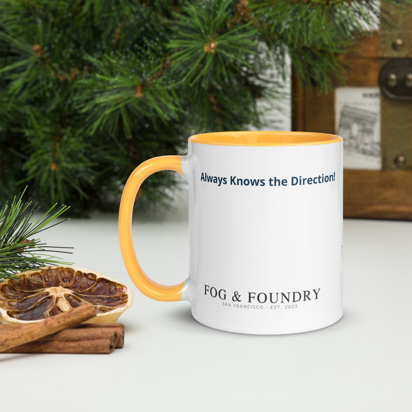The Best Dad Ever mug golden yellow 11oz left — Fog & Foundry