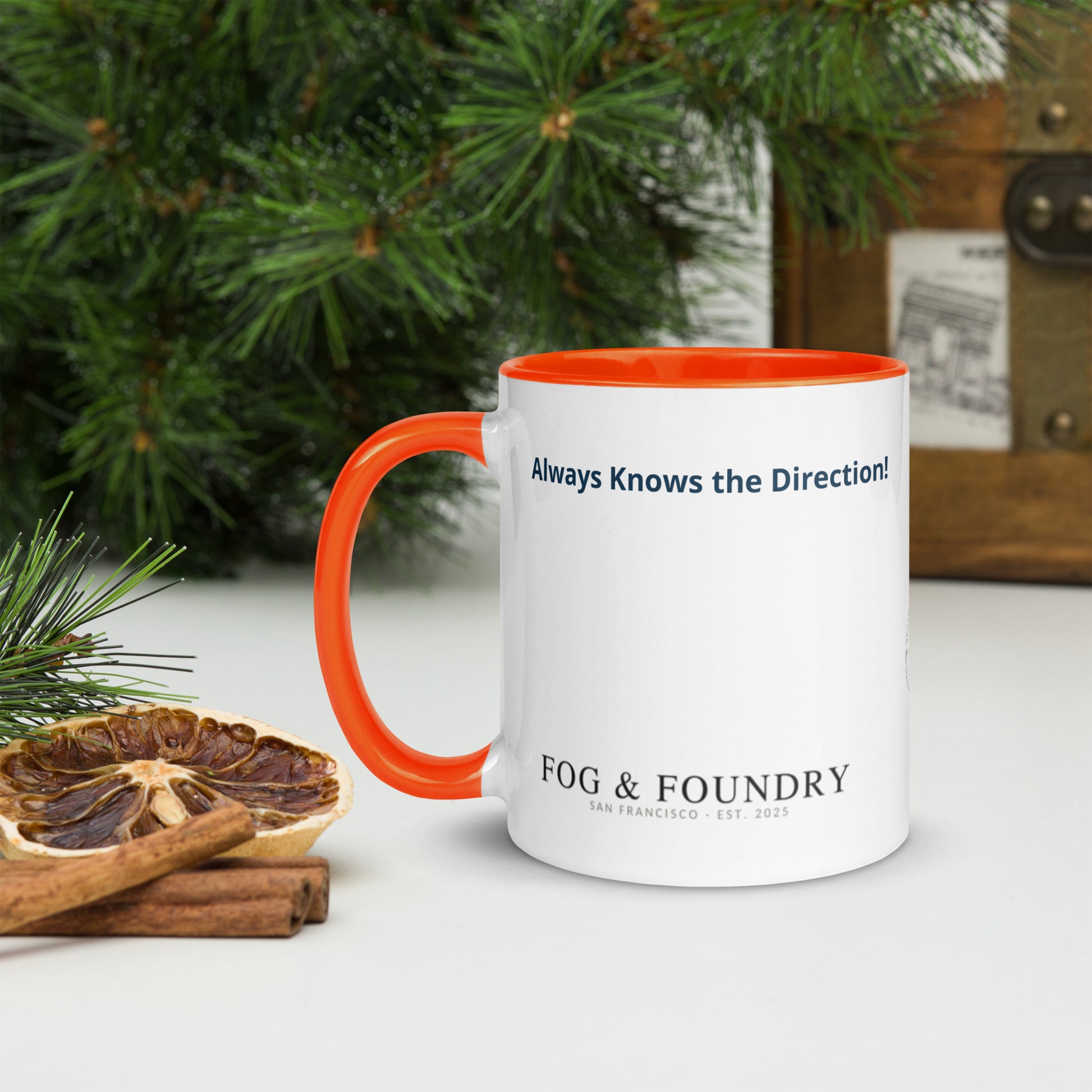 The Best Dad Ever mug orange 11oz left — Fog & Foundry