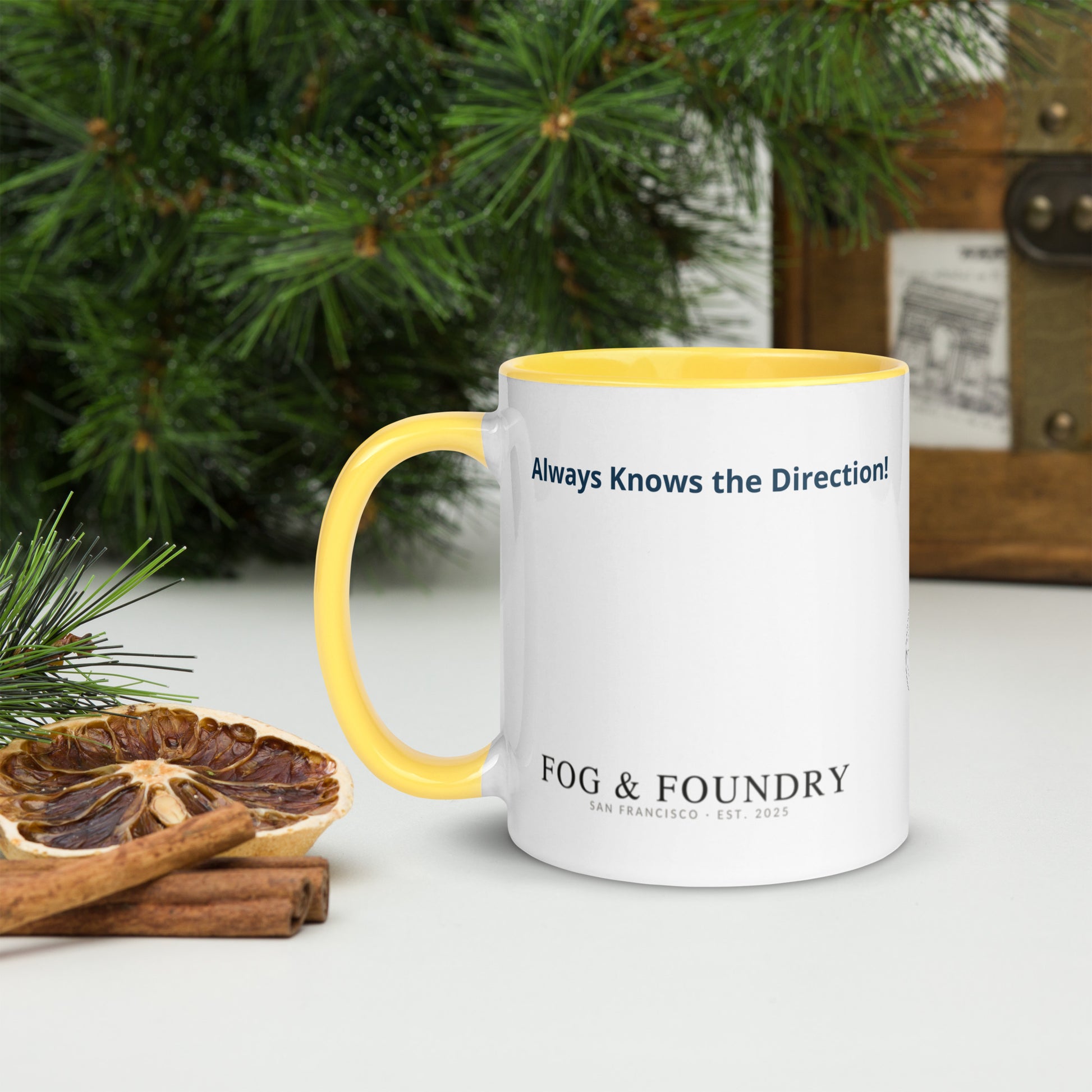 The Best Dad Ever mug yellow 11oz left — Fog & Foundry