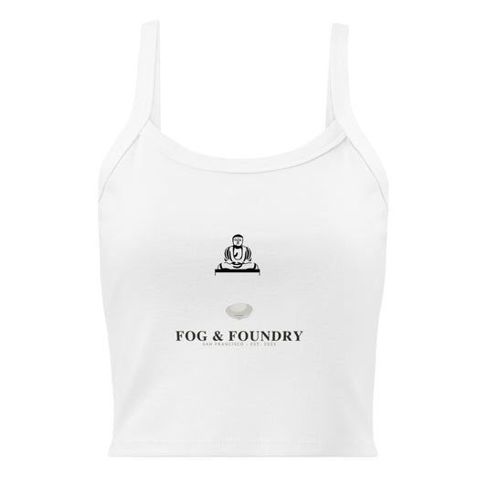 Micro-rib cotton tank thick straps front — Fog & Foundry