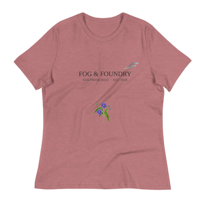Morning relaxed t-shirt heather mauve front — Fog & Foundry