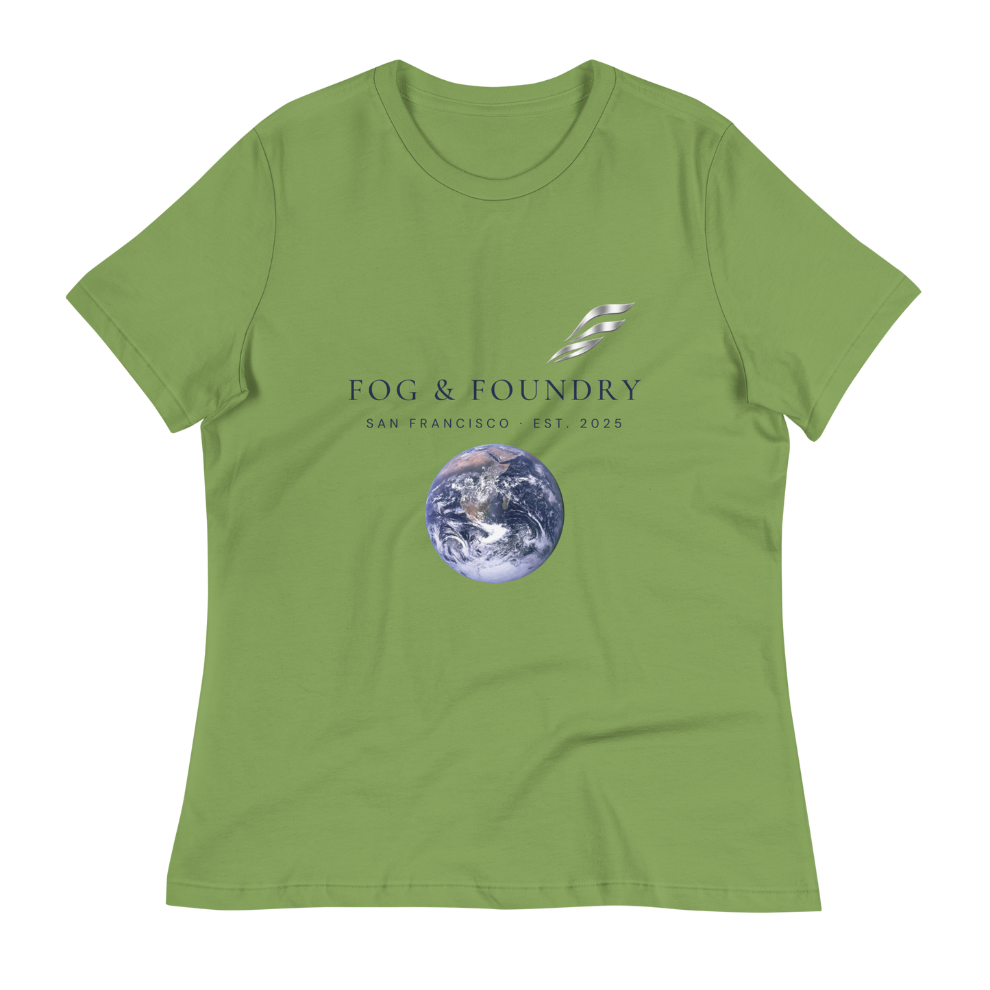 Relaxed tee light colors leaf front — Fog & Foundry