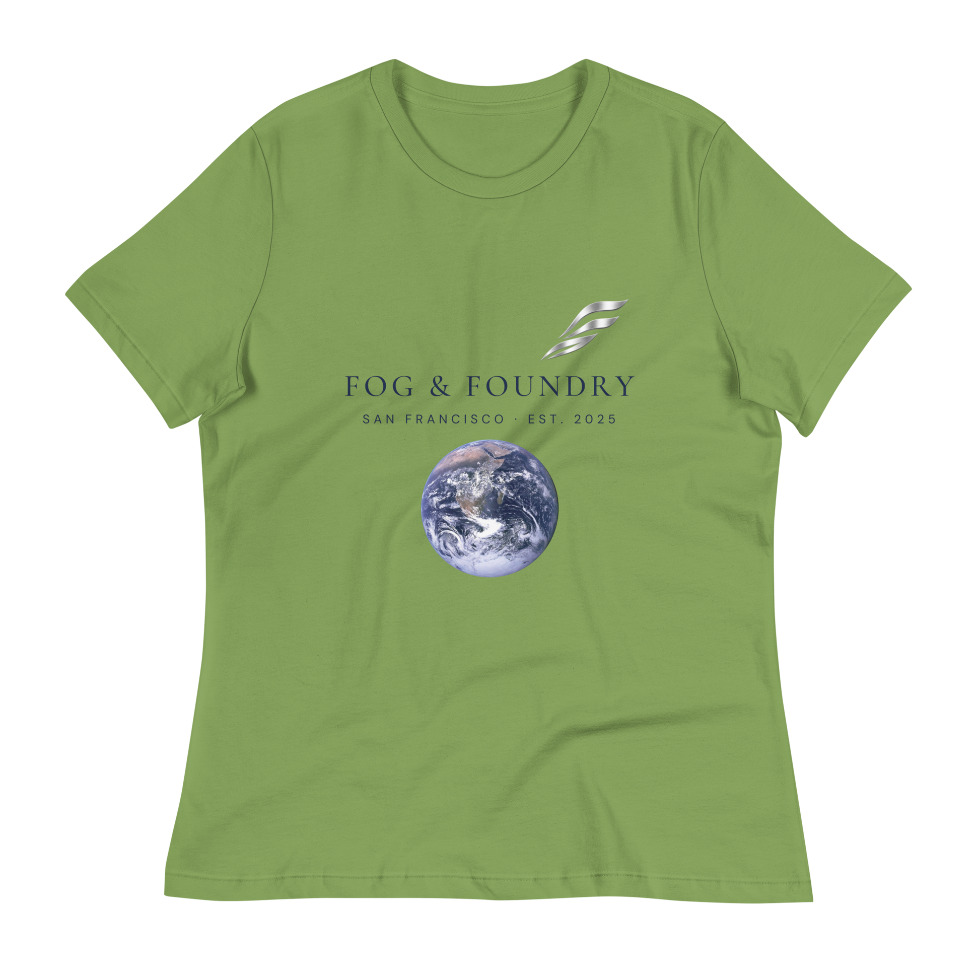 Relaxed tee light colors leaf front — Fog & Foundry