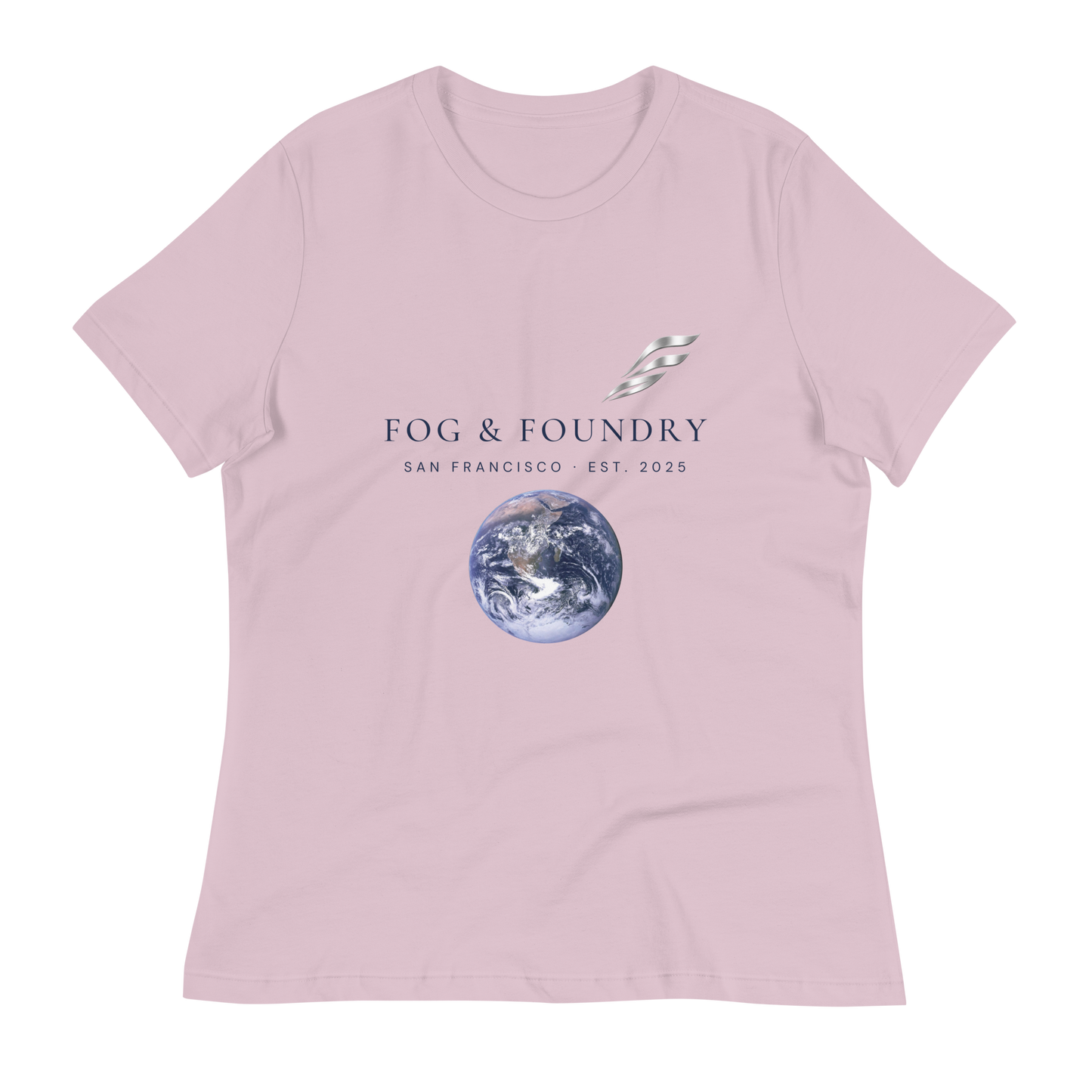 Relaxed tee light colors light violet front — Fog & Foundry