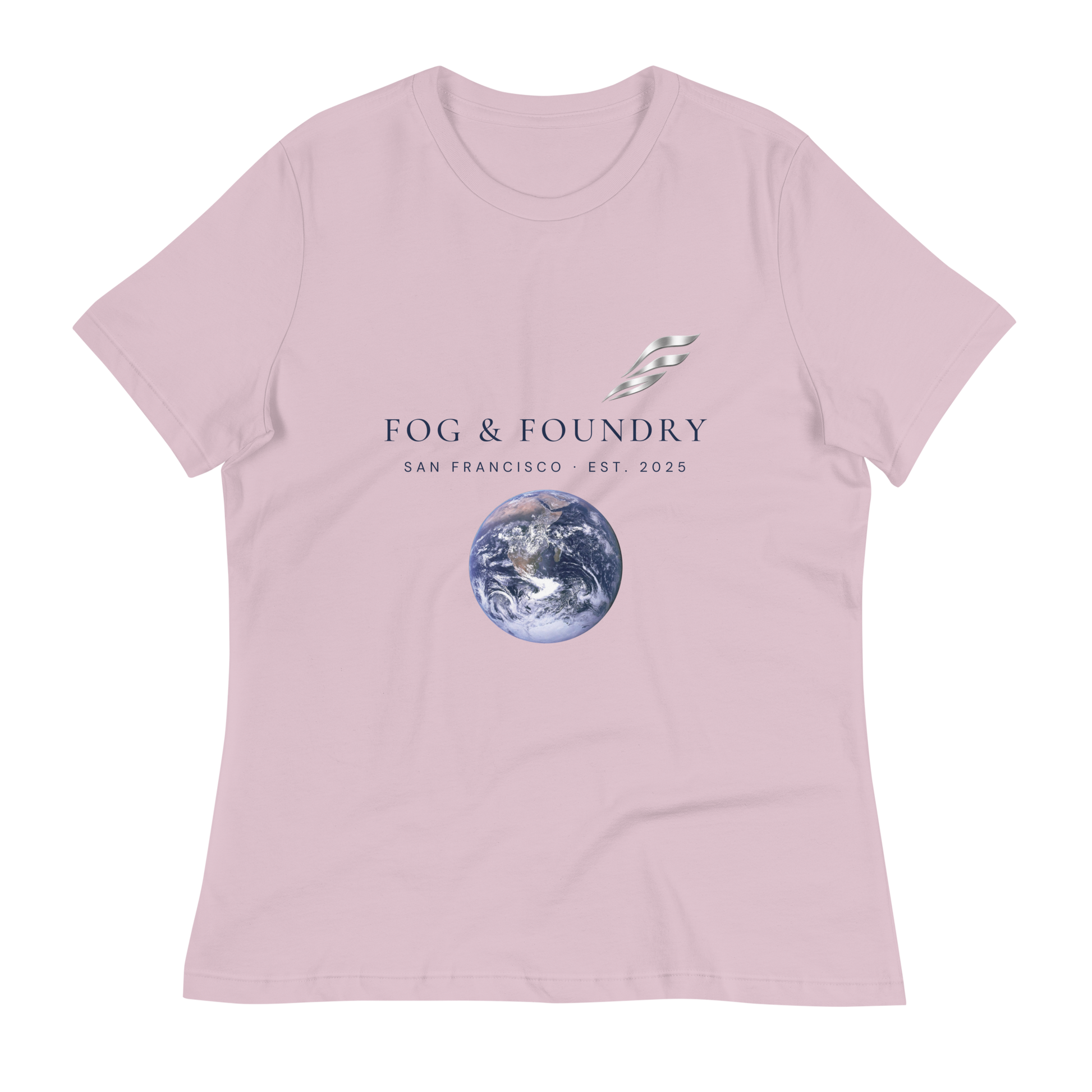 Relaxed tee light colors light violet front — Fog & Foundry
