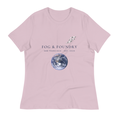 Relaxed tee light colors light violet front — Fog & Foundry