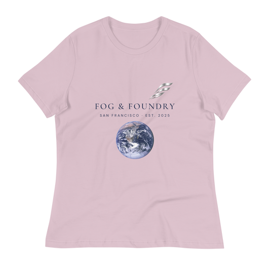 Relaxed tee light colors light violet front — Fog & Foundry