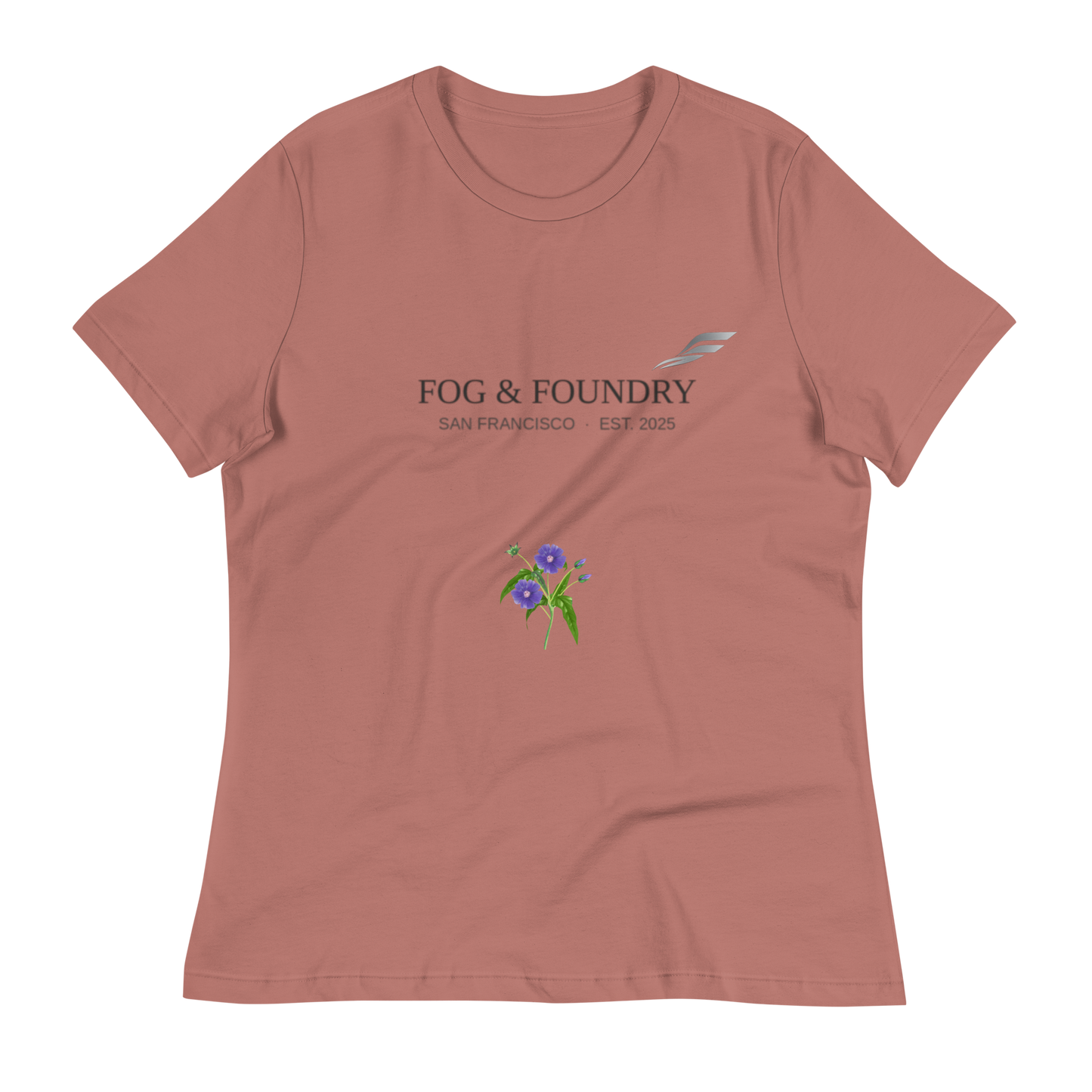 Morning relaxed t-shirt mauve front — Fog & Foundry