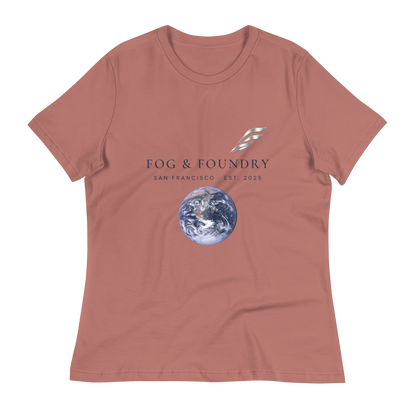 Relaxed tee light colors mauve front — Fog & Foundry