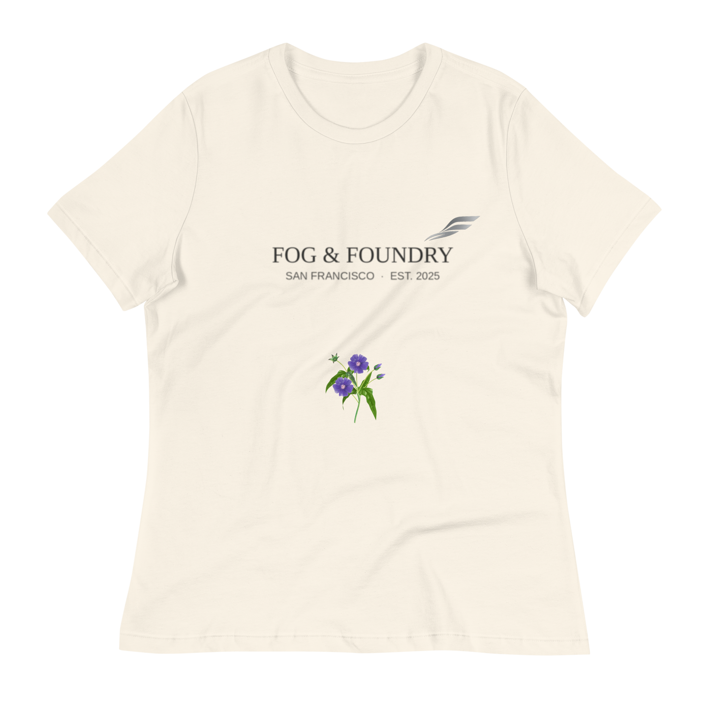 Morning relaxed t-shirt natural front — Fog & Foundry