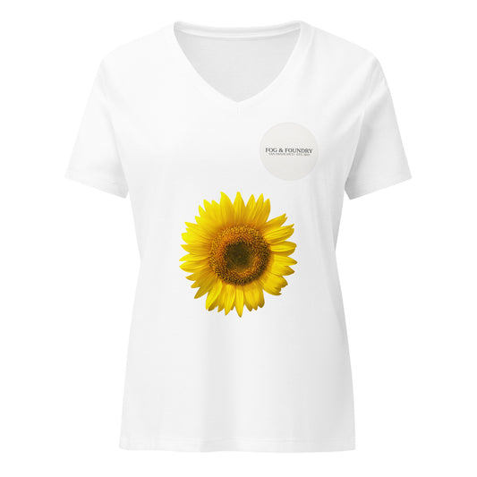 Relaxed v-neck t-shirt front — For Her | Fog & Foundry